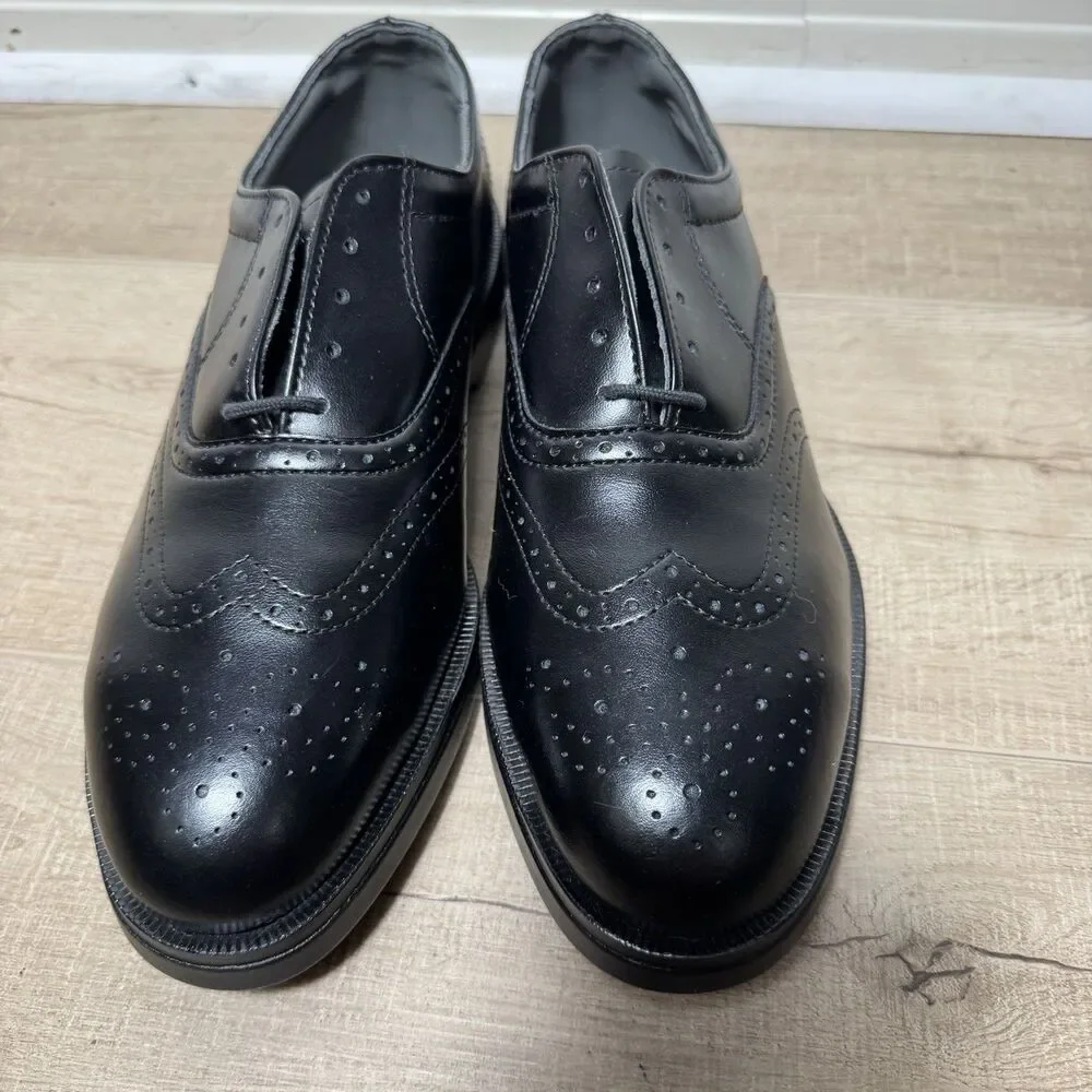 NEW Red Wing Men’s 8 D Steel Toe Oxford Black Leather Brogue Wingtip Dress Shoe